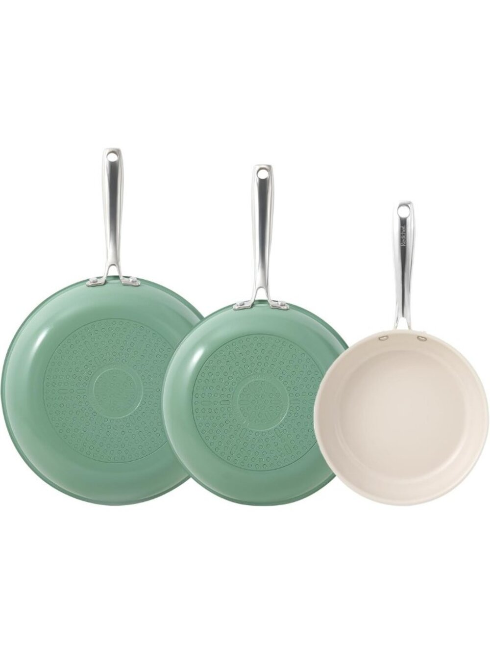 Healthy Nonstick Frying Pan Set, PFAS-Free Cookware, 8/9.5/11 Inch Skillets